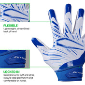 FLEXIBLE - Lightweight, streamlined back of hand;
LOCKED IN - Neoprene wrist cuff and strap closure keep gloves firm and comfortable on hands