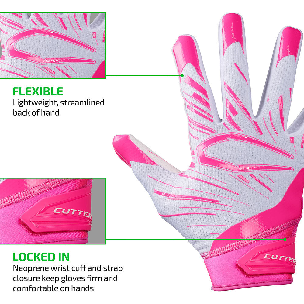 FLEXIBLE - Lightweight, streamlined back of hand;
LOCKED IN - Neoprene wrist cuff and strap closure keep gloves firm and comfortable on hands