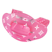 Shock Doctor Translucent Pink Lux Max AirFlow Football Mouthguard - Front Angle View