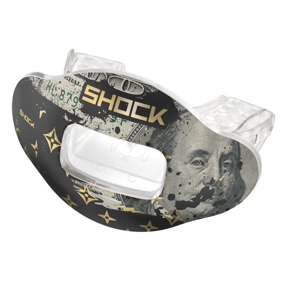 Shock Doctor Chrome Benjamin Max AirFlow Football Mouthguard - Front Angle View