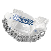 Shock Doctor 3D Bling Chain Ice Clear Max AirFlow Football Mouthguard - Front View