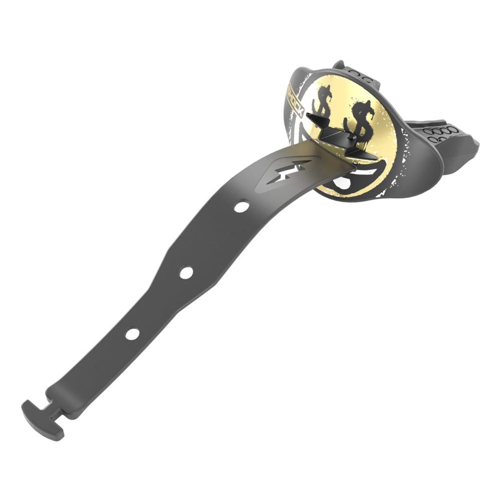 Shock Doctor Chrome Gold $ Smile Bolt Lip Guard - Front View