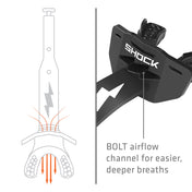 Shock Doctor Thunder Bolt Lip Guard - Black - BOLT airflow channel for easier, deeper breaths