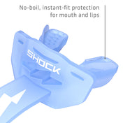 Shock Doctor Thunder Bolt Lip Guard - Columbia Blue - No-boil, instant-fit protection for mouth and lips