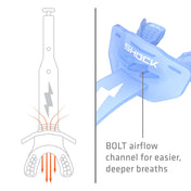 Shock Doctor Thunder Bolt Lip Guard - Columbia Blue - BOLT airflow channel for easier, deeper breaths