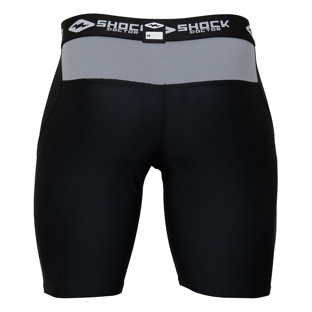 Shock Doctor Black Compression Shorts - Back View