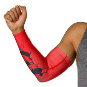 Shock Doctor Kool-Aid Cherry Compression Arm Sleeve - Side View on Athlete