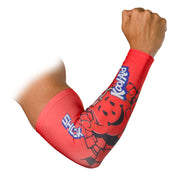 Shock Doctor Kool-Aid Cherry Compression Arm Sleeve - Side View on Athlete