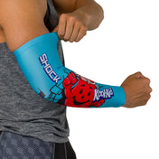 Shock Doctor Kool-Aid Tropical Punch Compression Arm Sleeve - Side View on Athlete