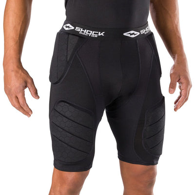 Shock Doctor Showtime 5-Pad Girdle - Black - On Model - Front View