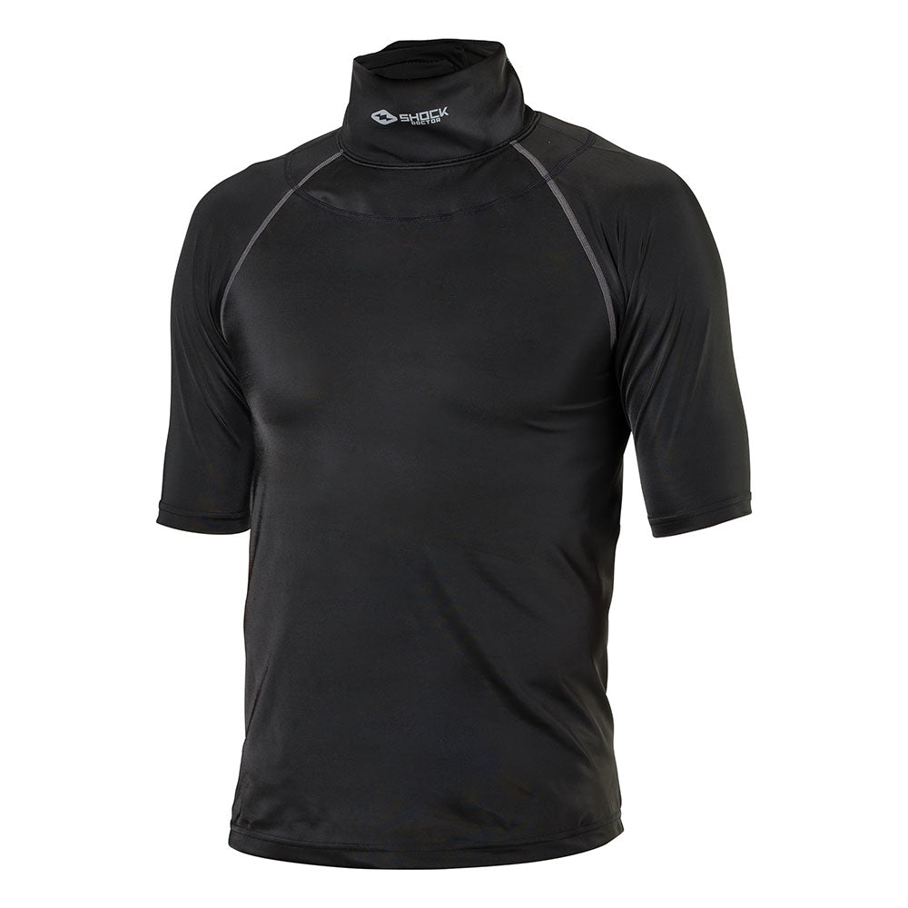 Compression Hockey Short Sleeve Shirt with Neck Guard Shock Doctor
