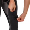 Shock Doctor Compression Hockey Pant With BioFlex Cup - Black - Detail View of Velcro Patch For Ease in Securing Socks