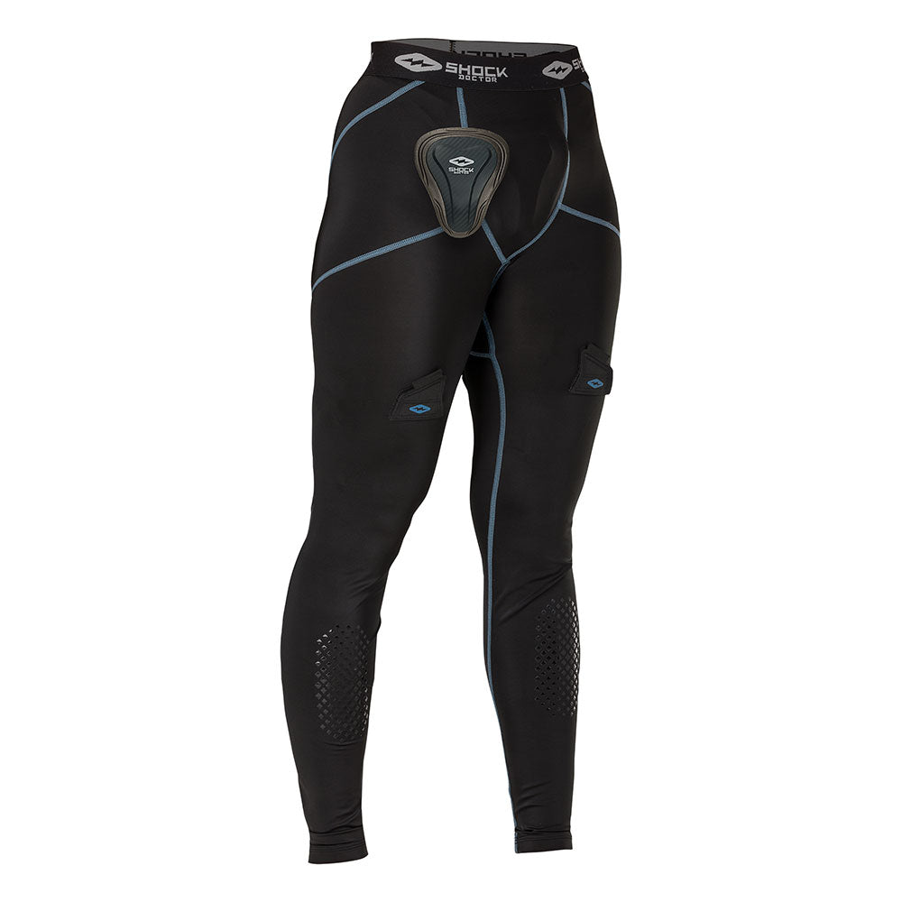Shock Doctor Women's Compression Hockey Pant With Pelvic Protector - Black - Front View