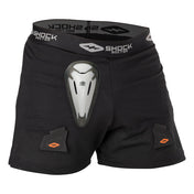 Shock Doctor Men's Loose Hockey Short with BioFlex Cup - Black - Front View
