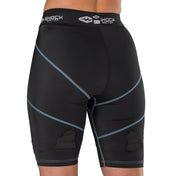 Shock Doctor Women's Compression Hockey Short with Pelvic Protector - Black - On Model - Back View