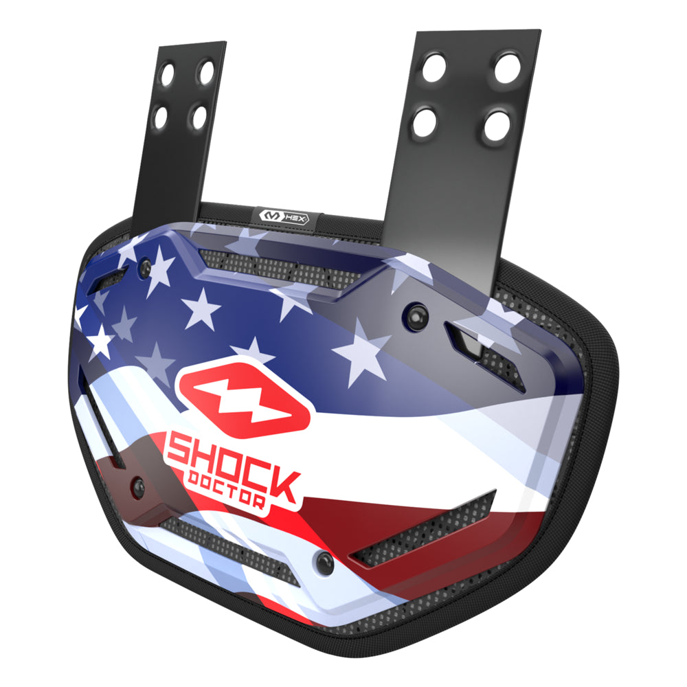 Shock Doctor Showtime LE Flag Back Plate - Front View