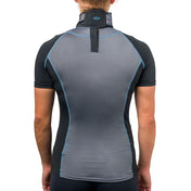 Shock Doctor Women's Ultra Compression Short Sleeve Hockey Shirt with Integrated Neck Guard - Black - On Model - Back View