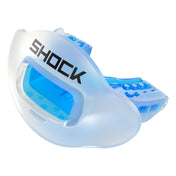 Shock Doctor Max AirFlow Football Mouthguard - Clear/Blue - Front View