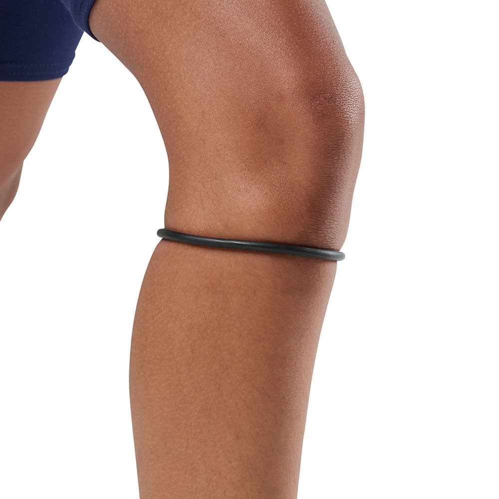 Shock Doctor Silicone Patella Band Pair - Black - Shown on Model's Knee