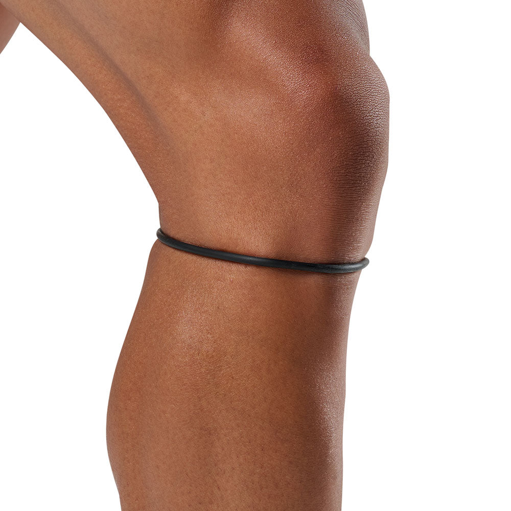 Shock Doctor Silicone Patella Band Pair - Black - Shown on Model's Knee