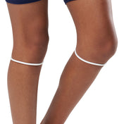 Shock Doctor Silicone Patella Band Pair - White - Shown on Model's R and L Knee