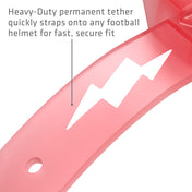 Shock Doctor Thunder Bolt Lip Guard - Heavy-Duty permanent tether quickly straps onto any football helmet for fast, secure fit