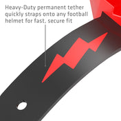 Shock Doctor Thunder Bolt Lip Guard - Heavy-Duty permanent tether quickly straps onto any football helmet for fast, secure fit