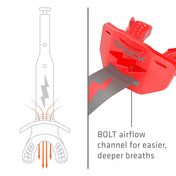 Shock Doctor Thunder Bolt Lip Guard - BOLT airflow channel for easier, deeper breaths