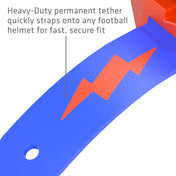 Shock Doctor Thunder Bolt Lip Guard - Heavy-Duty permanent tether quickly straps onto any football helmet for fast, secure fit
