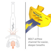 Shock Doctor Thunder Bolt Lip Guard - BOLT airflow channel for easier, deeper breaths