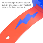 Shock Doctor Thunder Bolt Lip Guard - Heavy-Duty permanent tether quickly straps onto any football helmet for fast, secure fit