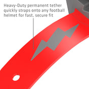 Shock Doctor Thunder Bolt Lip Guard - Heavy-Duty permanent tether quickly straps onto any football helmet for fast, secure fit