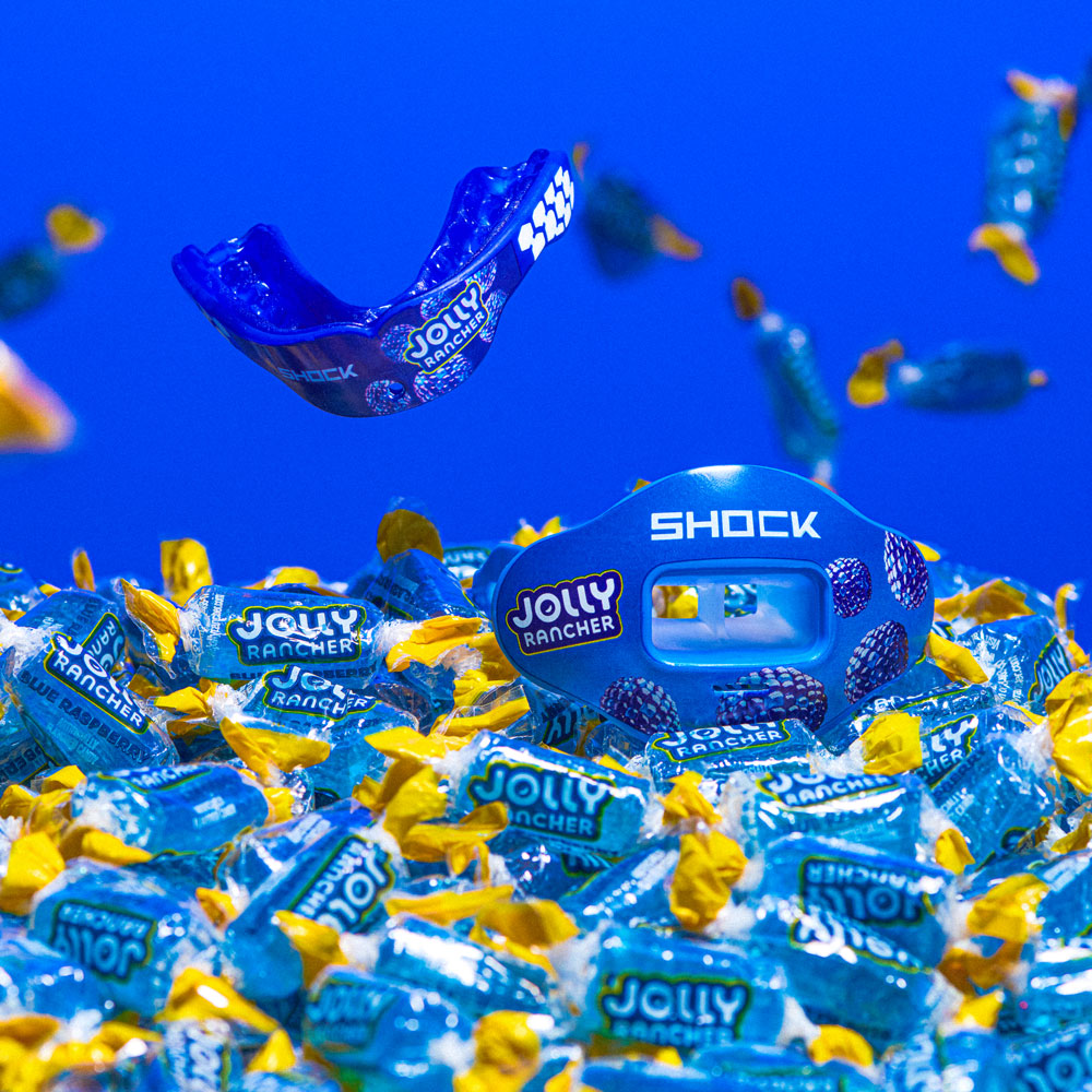 Jolly Rancher Max AirFlow Football Mouthguard (Blue Raspberry Flavor) and Jolly Rancher Gel Max Power Mouthguard (Blue Raspberry Flavor)