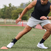 Athlete Training While Wearing Shock Doctor Ultra Gel Lace Ankle Support