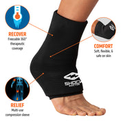 RECOVER- Freezable 360 degrees therapeutic coverage
COMFORT- Soft, flexible, & safe on skin
RELIEF- Multi-use compression sleeve