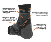 Shock Doctor Compression Knit Ankle Sleeve with Gel Support Features