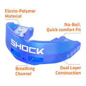 Shock Doctor Insta-Fit Royal Blue Youth Mouthguard - Tech View