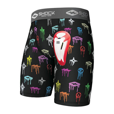 Youth-Boys Multi Lux Core Compression Short with Protective Bio-Flex Athletic Cup - Front View
