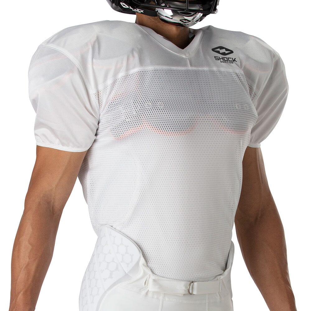 Shock Doctor Showtime Practice Jersey - White - Detail Front View
