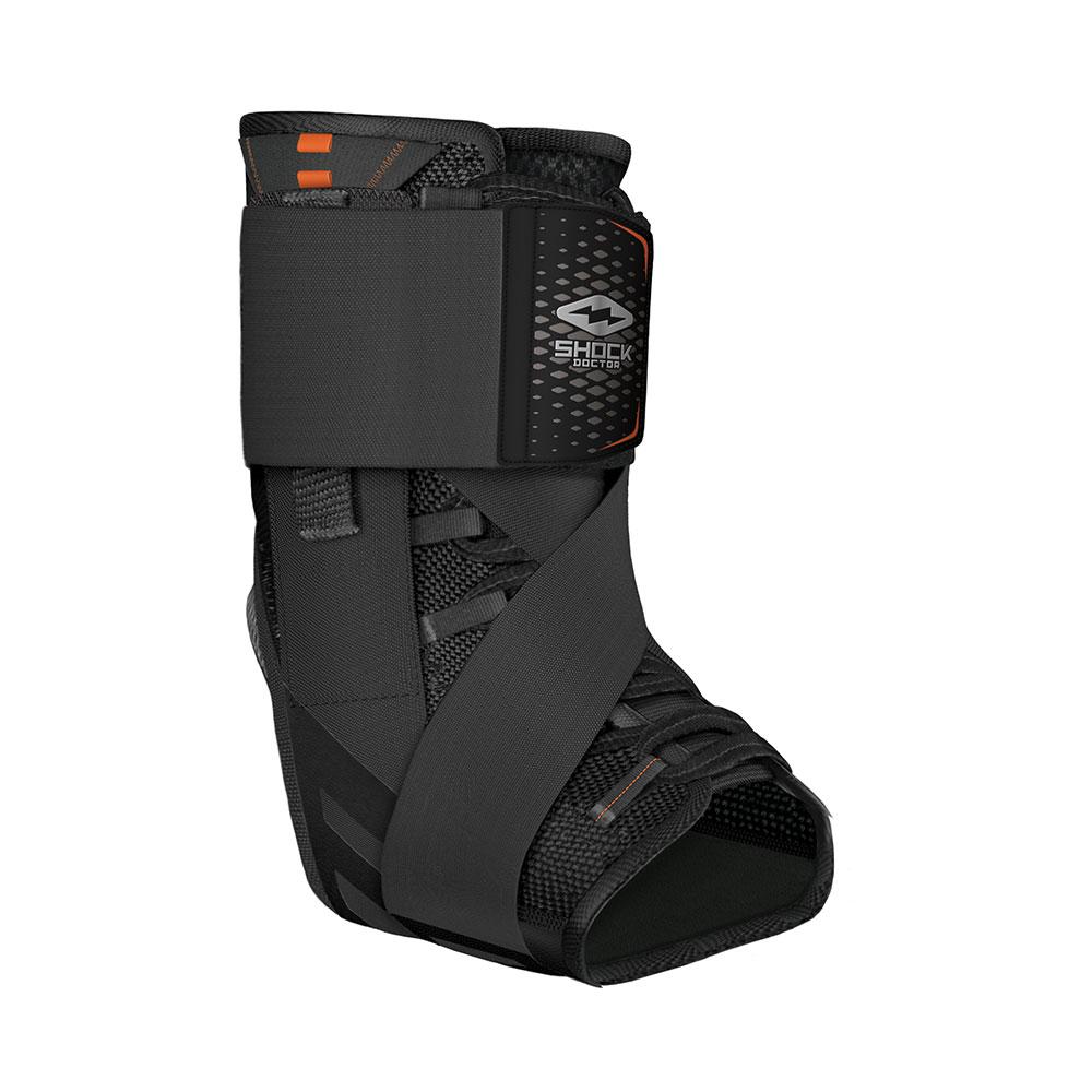 Shock Doctor Ultra Wrap Lace Up Ankle Support - Black - Front Angle View