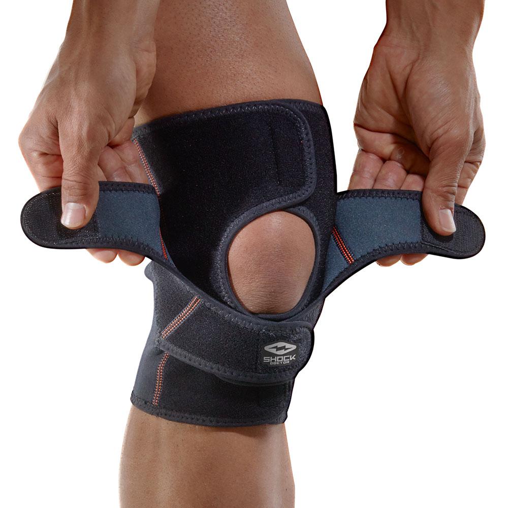 Shock Doctor Quick-On™ Knee Support with Versatile Over Wrap System™  - On Model