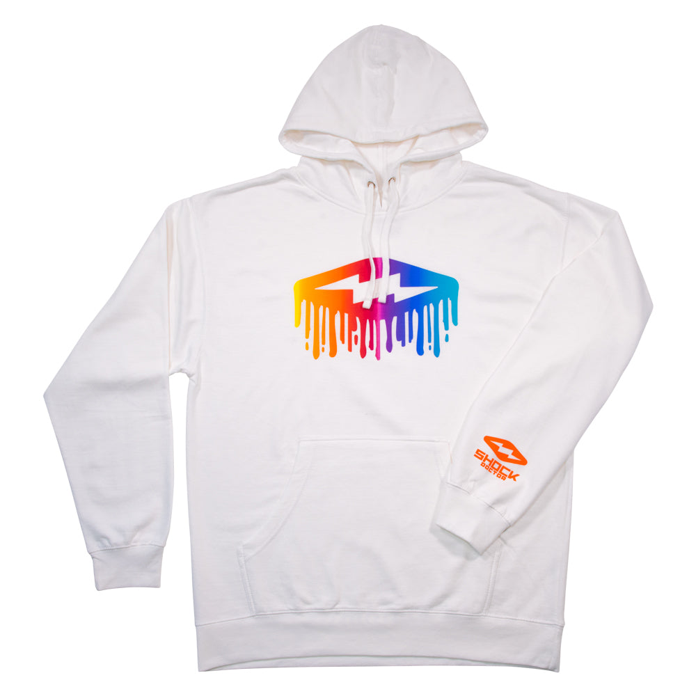 Shock Doctor Bolt Drip Hoodie - Front View - Showcasing Logo on Left Sleeve
