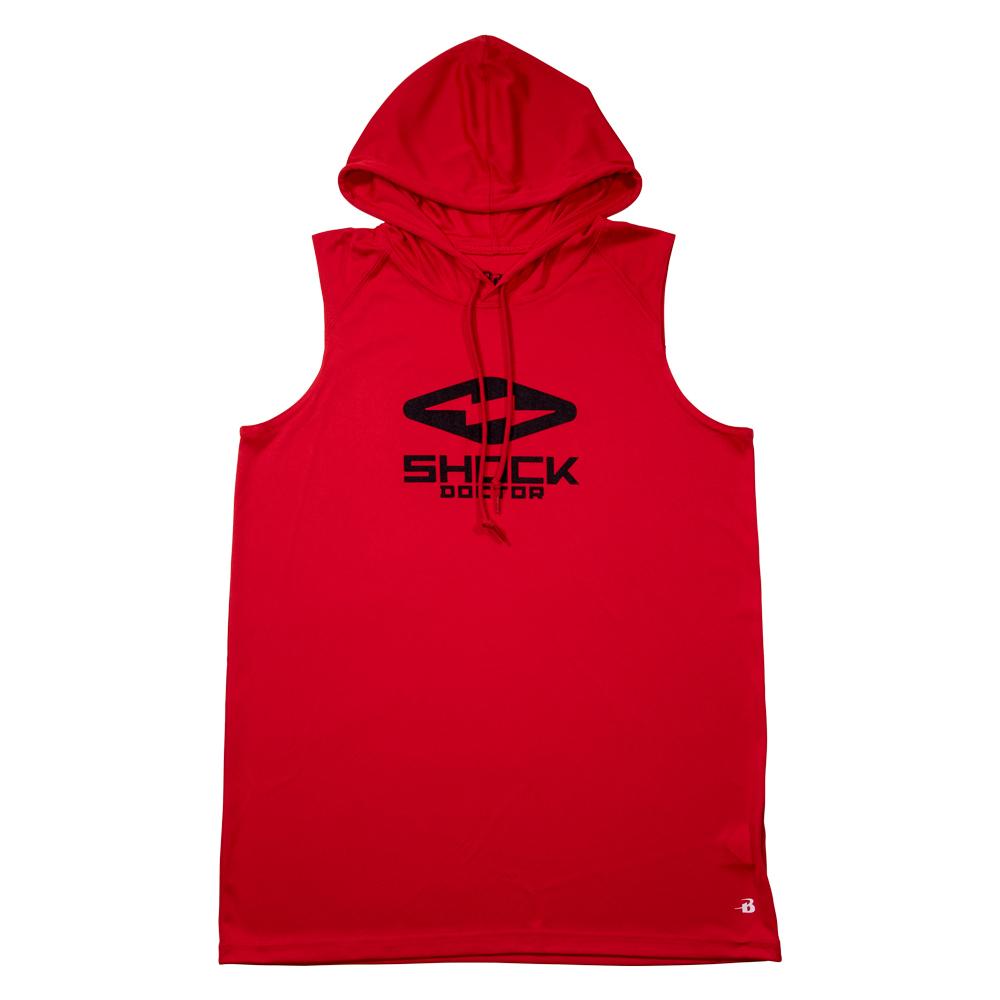 Shock Doctor Performance Sleeveless Hoodie in Red Color