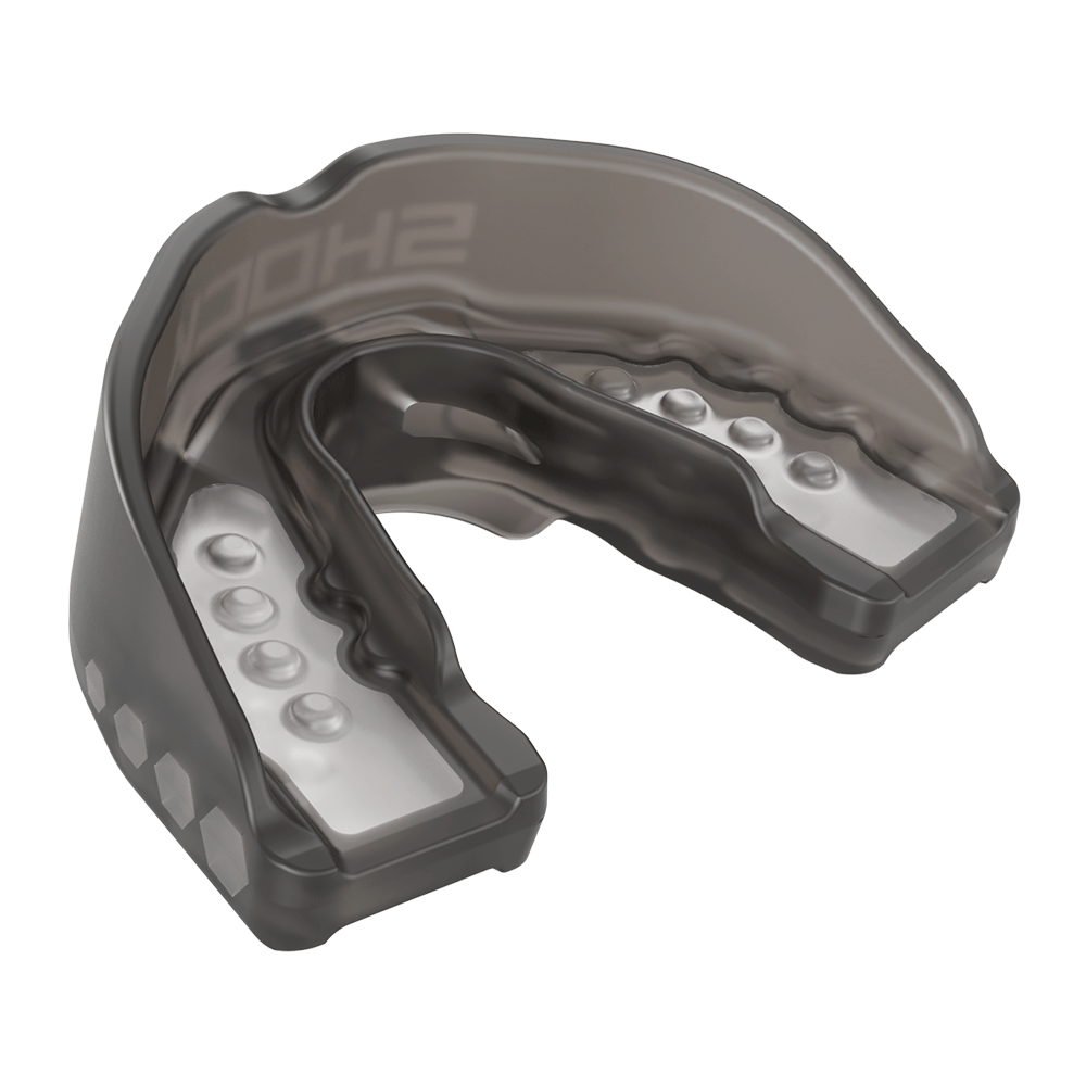 Shock Doctor Insta-Fit Youth Black Mouthguard - Back Angle View