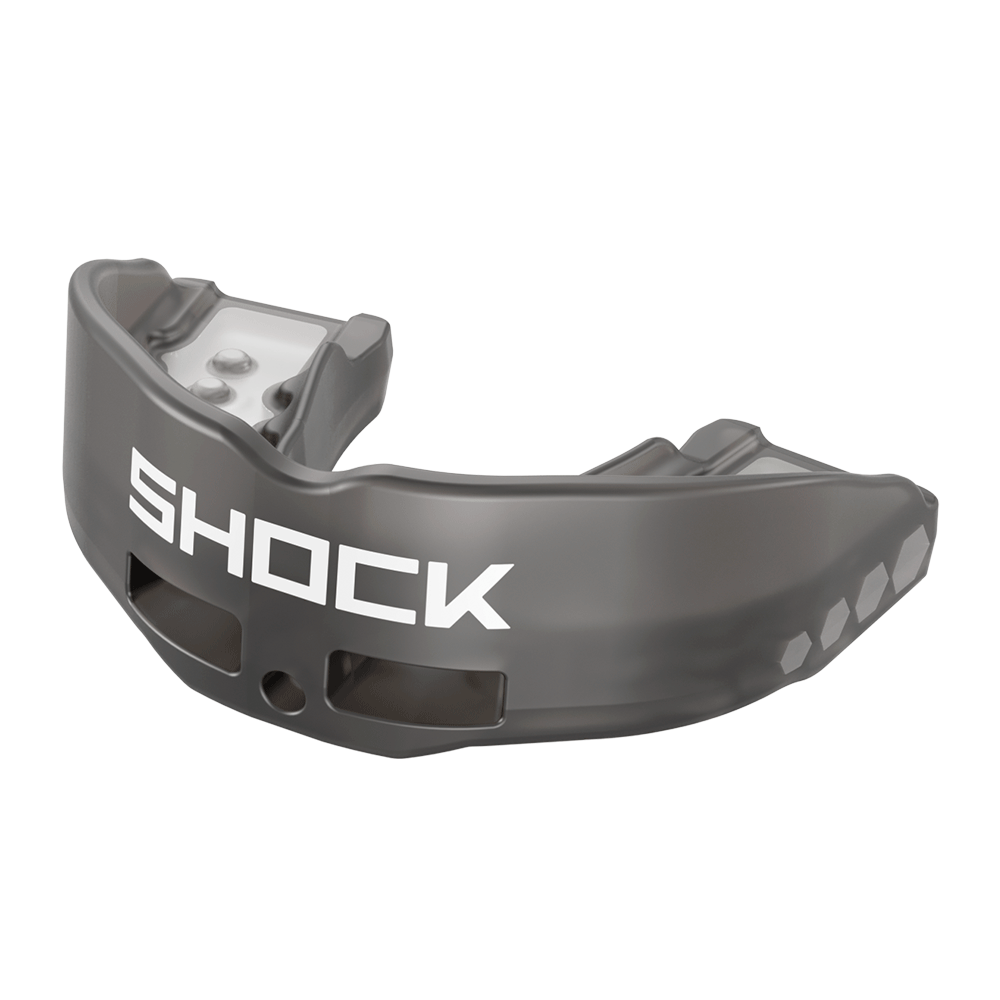 Shock Doctor Insta-Fit Youth Black Mouthguard - Front Angle View