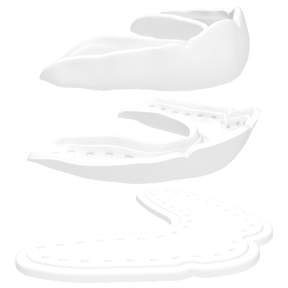 Shock Doctor MicroFit Mouthguard - White - Detail View