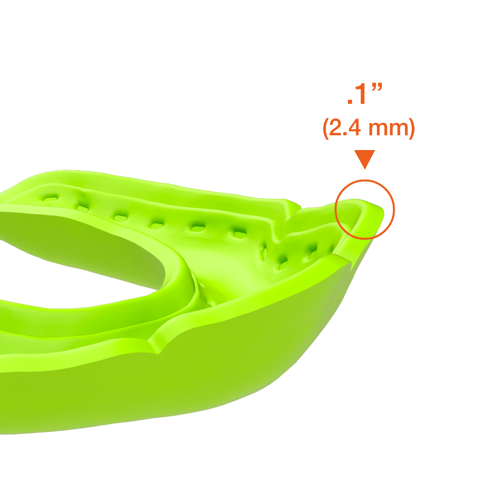 Shock Doctor MicroFit Mouthguard - Shock Green - Measurement Detail View