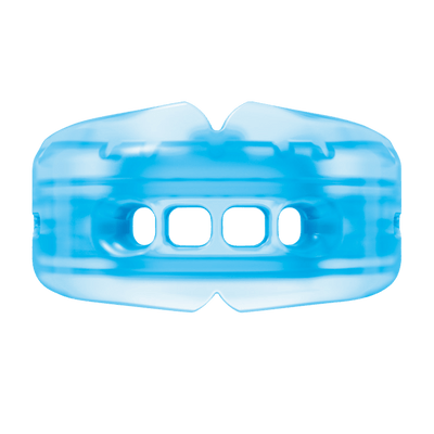 Shock Doctor Double Braces Blue Strapless Mouthguard - Front View