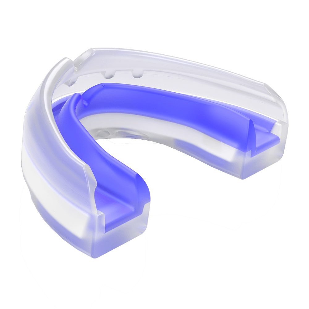 Shock Doctor Blue Raz Raspberry Ultra Braces Flavor Fusion Mouthguard - Back Angle View