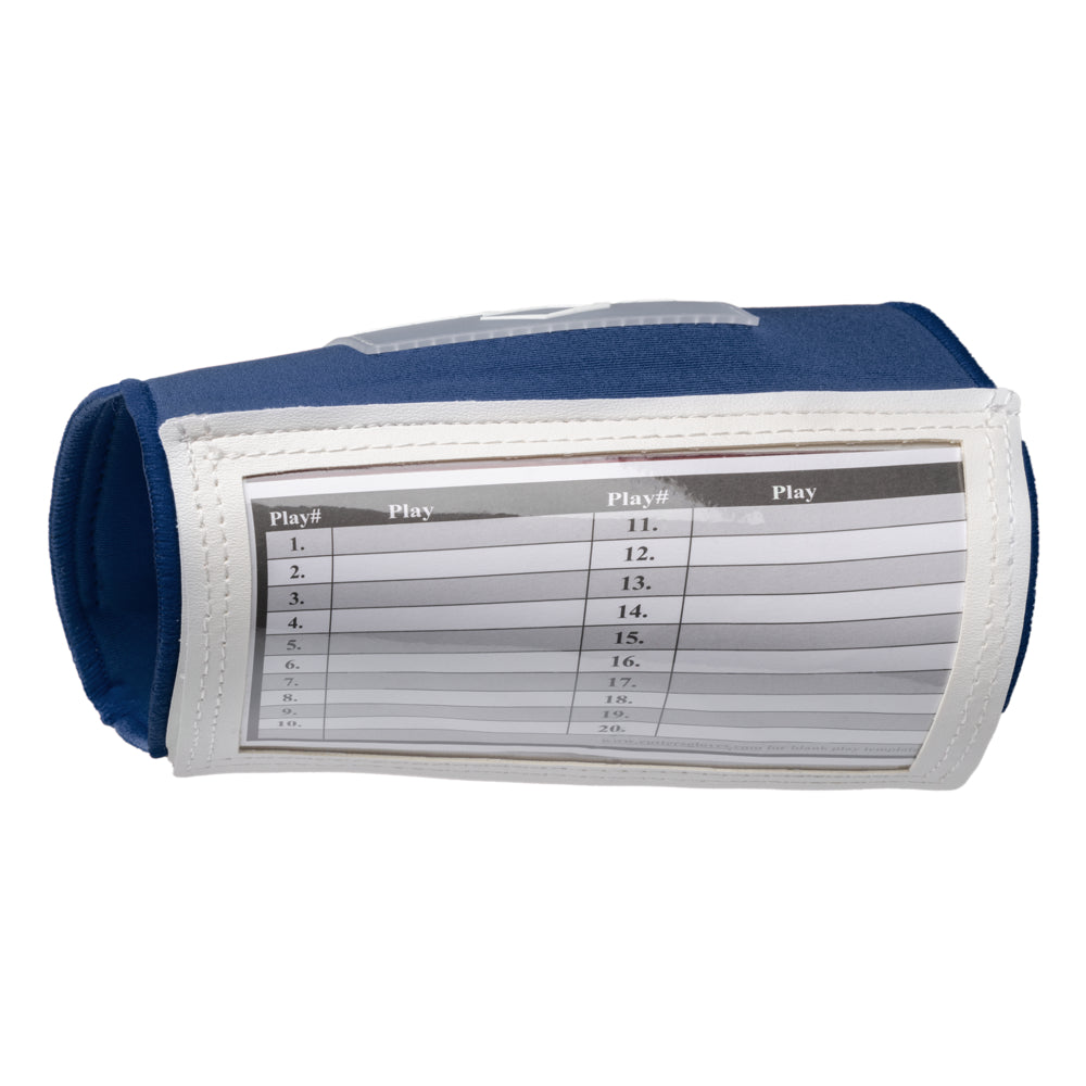 Cutters Triple Play Wristcoach showing back of product with call sheet